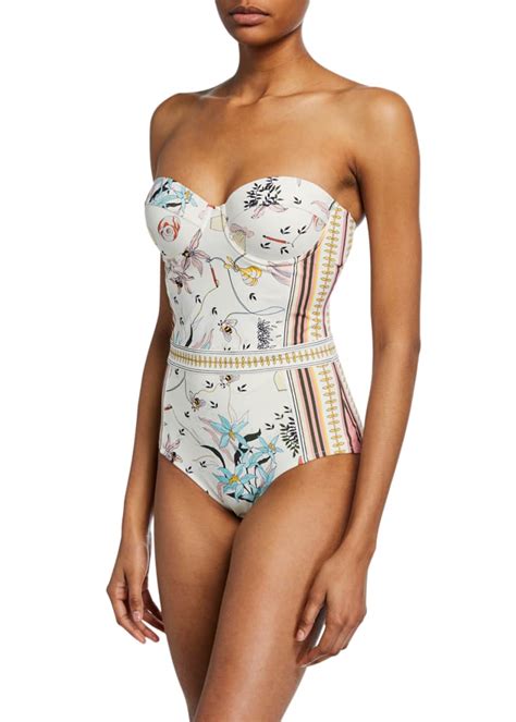 Tory Burch Printed Underwire One Piece Swimsuit Bergdorf Goodman