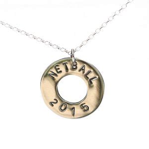 Netball Round Pendant Gina Kruger Jewellery Designs