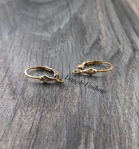 Gold Leverback Ear Wires 14k Gold Filled Ear Wires Earring Etsy