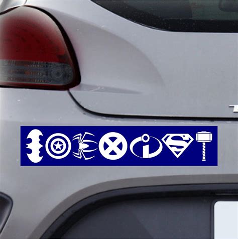 Coexist Superhero Bumper Sticker AZ Vinyl Works