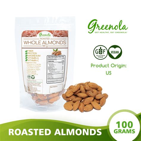 Greenola Roasted Whole Almonds 100g Lazada PH