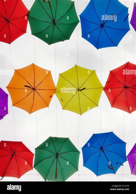 Red Yellow Blue Green Umbrella Hi Res Stock Photography And Images Alamy