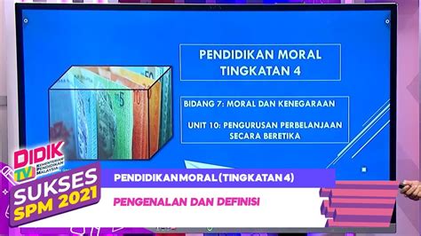 Sukses SPM 2022 Klip Pendidikan Moral Tingkatan 4 Pengenalan