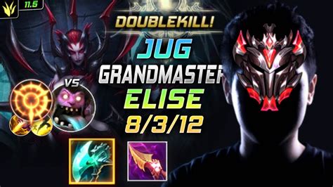 GrandMaster Elise JUG vs Dr Mundo 천상계 정글 엘리스 템트리 룬 밤수 집공 エリス Элиза