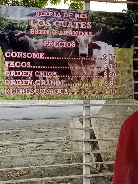 Carta Del Restaurante Birria Del Res Los Cuates Guadalajara C Juan