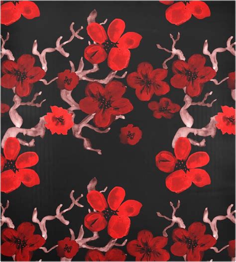 SKYSONIC Cherry Blossom Red Flowers Floral Large Dishwasher Magnet