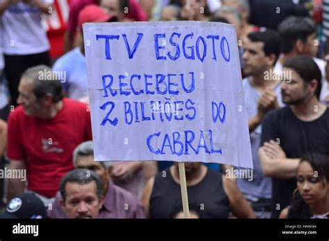 Sao Paulo Brazil Th Nov Demonstrator Shouts Anti Government