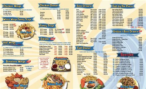 Menu for Ocean's Fish & Chicken in Pine Bluff, AK | Sirved