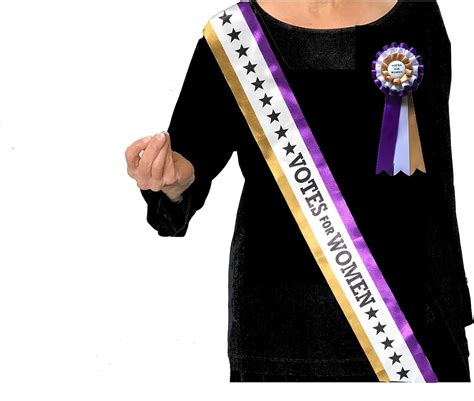 Amazon.com: Suffrage Costume Set-3 Color Sash and Rosette in Authentic American Suffragette ...