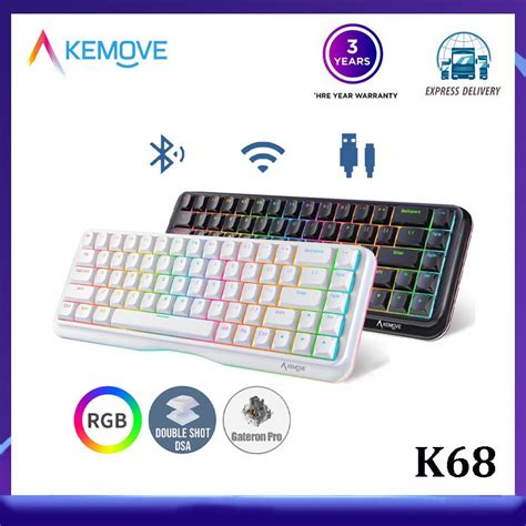 Kemove K Wireless Mechanical Keyboard Rgb Hot Swappable Key Custom Game Keyboard Pbt Keycap