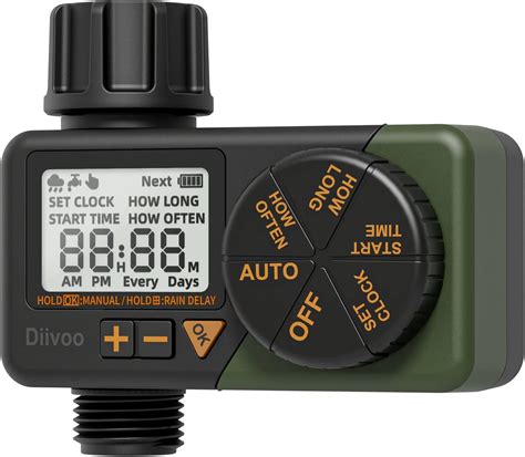 Water Sprinkler Timer Diivoo Irrigation Hose Timer With Weekly And