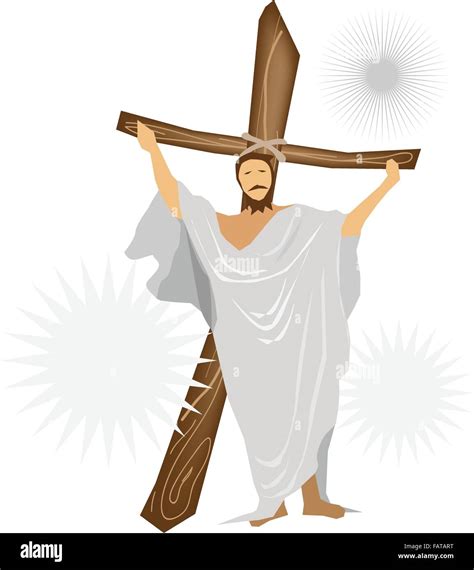 Jesus Con Los Brazos Extendidos Imágenes Vectoriales De Stock Alamy