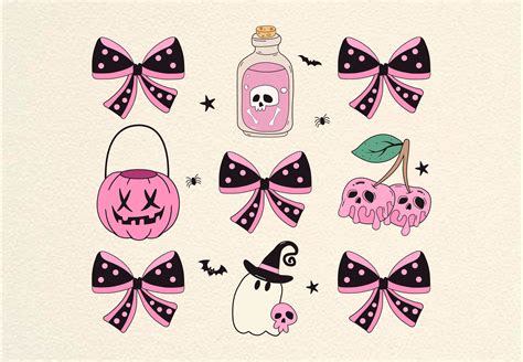 Halloween Coquette Pink Ghost Svg Png Graphic By Svg Box Creative Fabrica