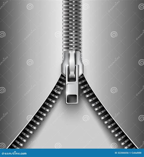 Steel Zipper Stock Vector Illustration Of Accessory