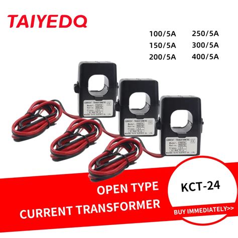 3PCS KCT24 Split Core Current Transformer AC Current Sensor Window Size