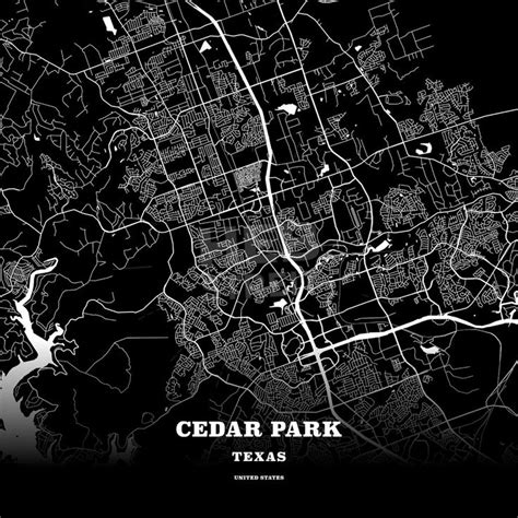 Cedar Park, Texas, USA map | Poster template, Map poster, Usa map