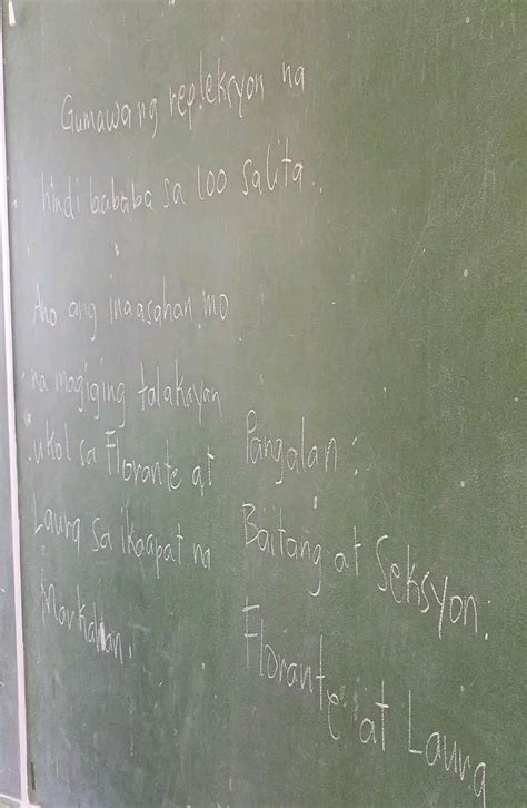 Gumawa Ng Repleksyon Hindi Bababa Sa Salita Ano Ang Inaasahan Mo