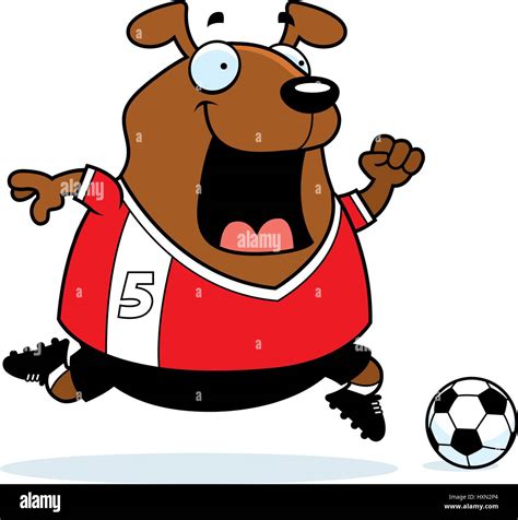 A cartoon illustration of a dog playing soccer Stock Vector Image & Art ...