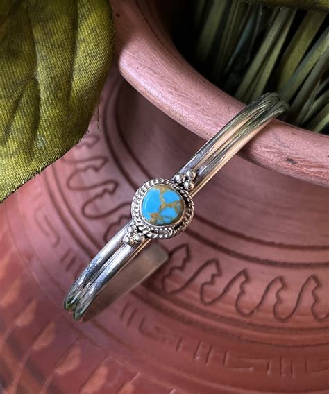 Kingman Turquoise Bracelet Native American Turquoise Jewelry Dakota