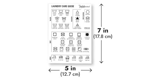 Talented Kitchen Magnetic Laundry Symbols Chart White Vinyl Laundry Care Guide