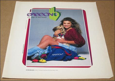 1989 Alyssa Milano Sasson Fashion Print Ad Advertisement Page Vintage