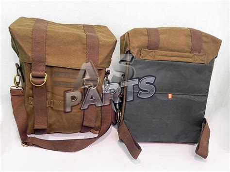 Brown Olive Military Pannier Bags Fits Royal Enfield Classic 350cc