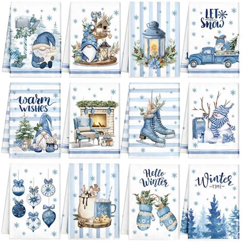 Pcs Christmas Kitchen Towels And Dishcloths Absorbent Christmas Tree