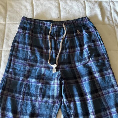 Polo Ralph Lauren Mens Blue And Brown Pajamas Depop