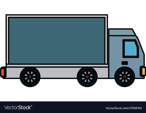 Delivery truck vehicle Royalty Free Vector Image