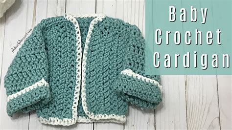 Crochet Baby Cardigan - Beginner Crochet Pattern - 0-3 Mon.- Ahsel Anne