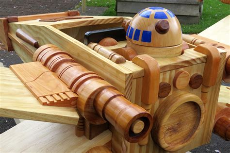 Man Builds A Wooden Star Wars Ride On Rocker Toy That Looks Like An X