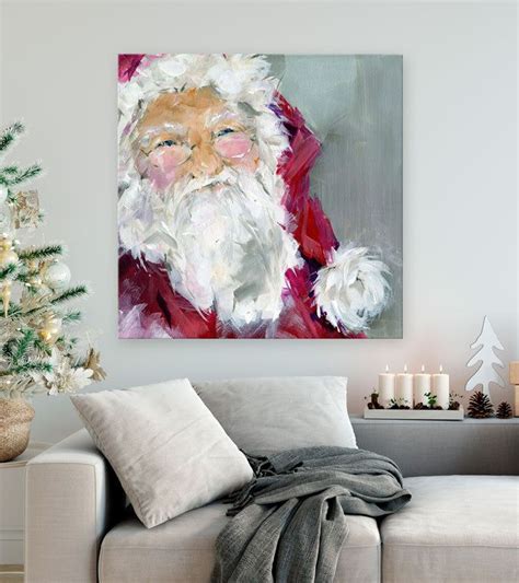 Holiday - Santa Claus Canvas Wall Art | Christmas paintings on canvas ...