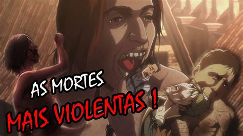 AS 7 MORTES MAIS BRUTAIS EM SHINGEKI NO KYOJIN YouTube