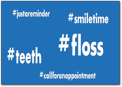 Hashtag Smile Semi Custom Dental Recall Postcard Smartpractice Dental