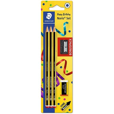 Staedtler Noris Pack De Lapices De Grafito Hexagonal Goma De