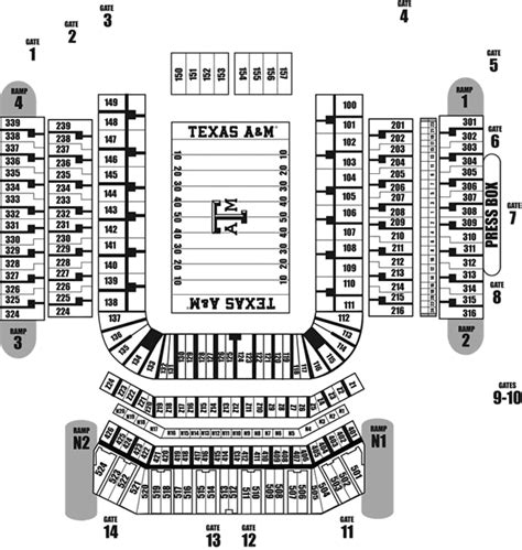 texas aggie stadium seating chart