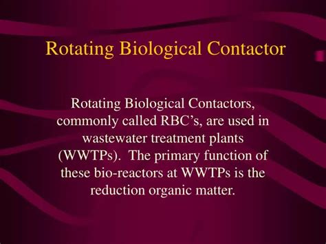 PPT - Rotating Biological Contactor PowerPoint Presentation - ID:763566