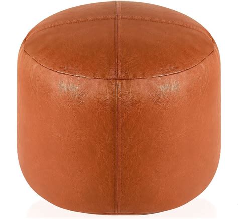 Amazon C Comfortland Unstuffed Faux Leather Ottoman Pouf Round