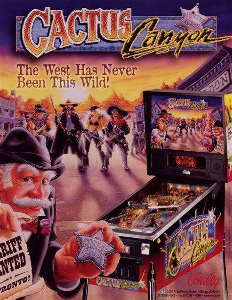 The Arcade Flyer Archive Pinball Machine Flyers Cactus Canyon Bally