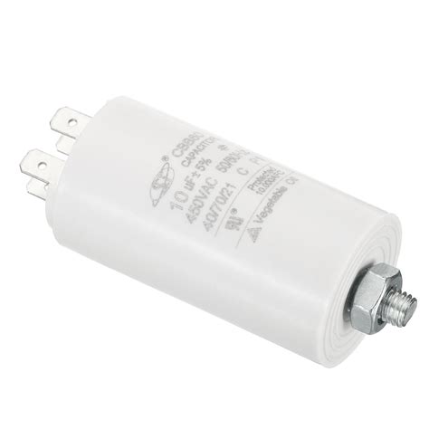 Uxcell CBB60 10uF Run Capacitor AC450V 4 Pins 50 60Hz Cylinder With