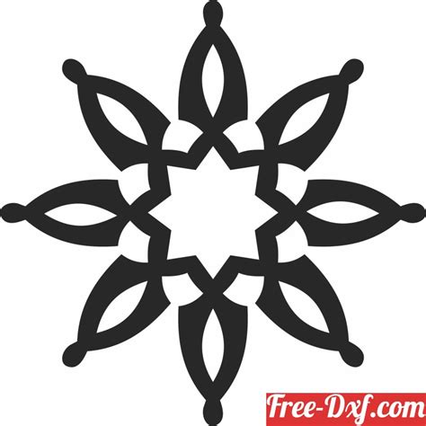 Download Decorative mandala pattern 5pGNC High quality free Dxf