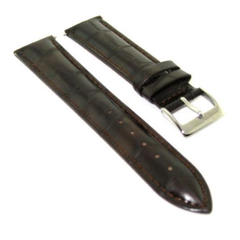 Ewatchparts 21mm Genuine Leather Watch Band Strap For Invicta 1512 I