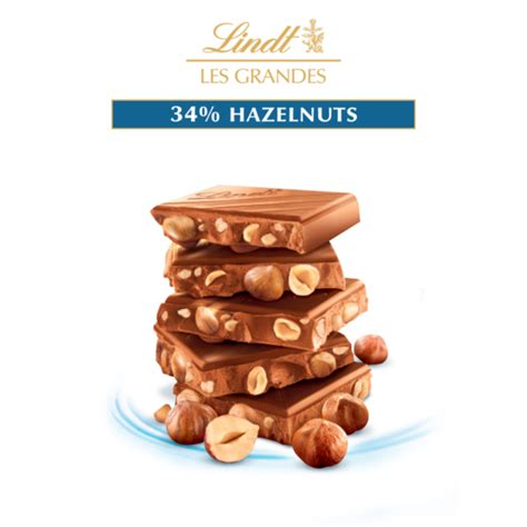 Lindt LES GRANDES Milk Hazelnut Bar 150g MFD Group