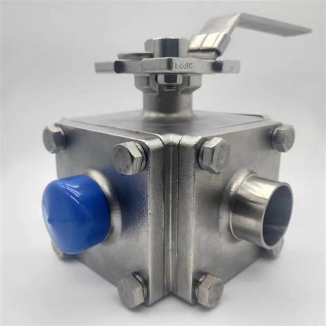 Stainless Steel Way Sanitary Food Butt Weld Ball Valve With Direct