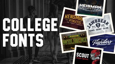 12 College Fonts That Exude Team Pride And School Spirit Youtube