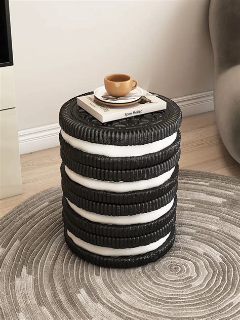 Oreo Cookie Round Stool Coffee Table Mdrnized