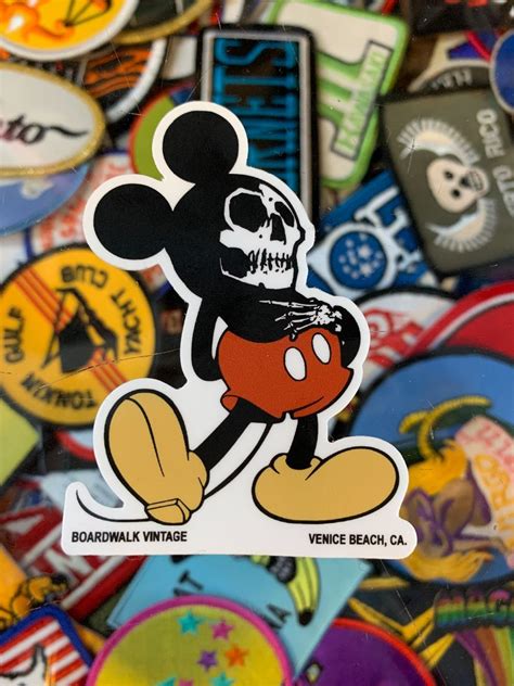 Dead Disney X Boardwalk Vintage Parody Mickey Mouse Sticker Boardwalk Vintage