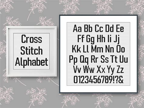 Modern Cross Stitch Alphabet Pattern, Easy Cross Stitch Letters Pattern ...