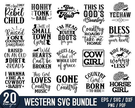 Western Svg Bundle Western Quotes Bundle Howdy Svg Cowboy Svg