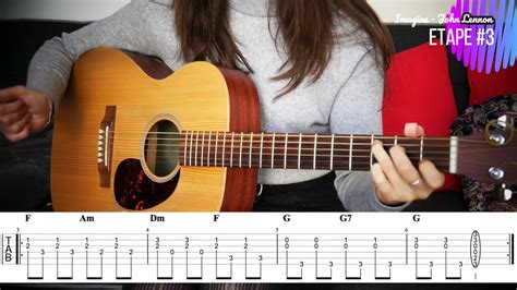 Apprendre Imagine de John Lennon à la guitare Tutoriel Guitare Facile